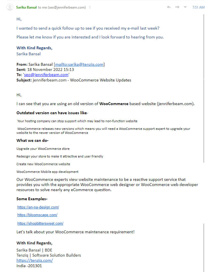 Scam Email